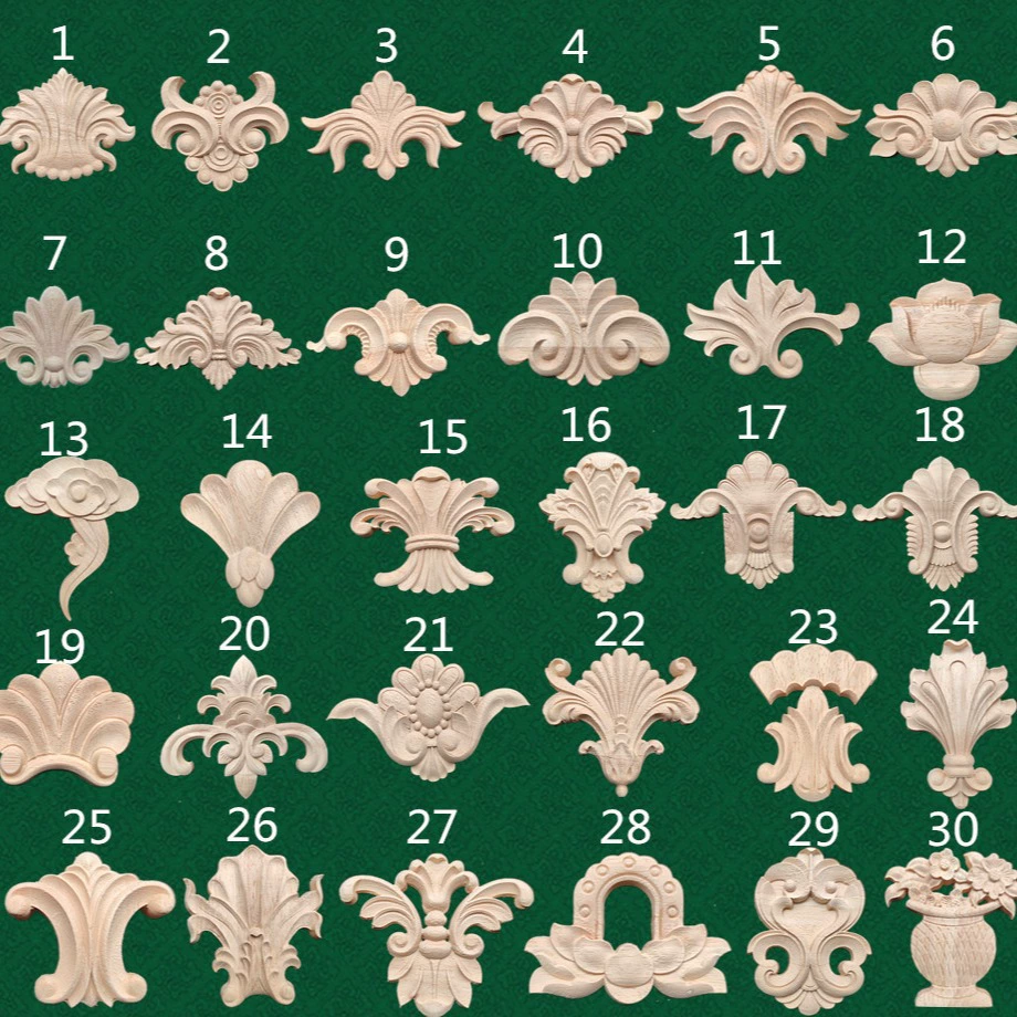 Dongyang Резьба По Дереву Угловой цветок круглый цветок кусок деревянная Цветочная мебель наклейки Европейский стиль резьба по дереву украшения резьба по дереву мебель маленькие цветочные наклейки