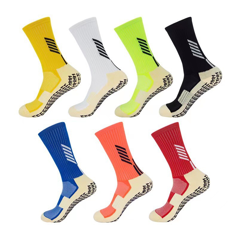 Cross-Border Football Socks Mid-Length Thickened Dotted Anti-Slip Towel Silicone Bottom Men's and Women's Cross-Border Sports Socks Wholesale