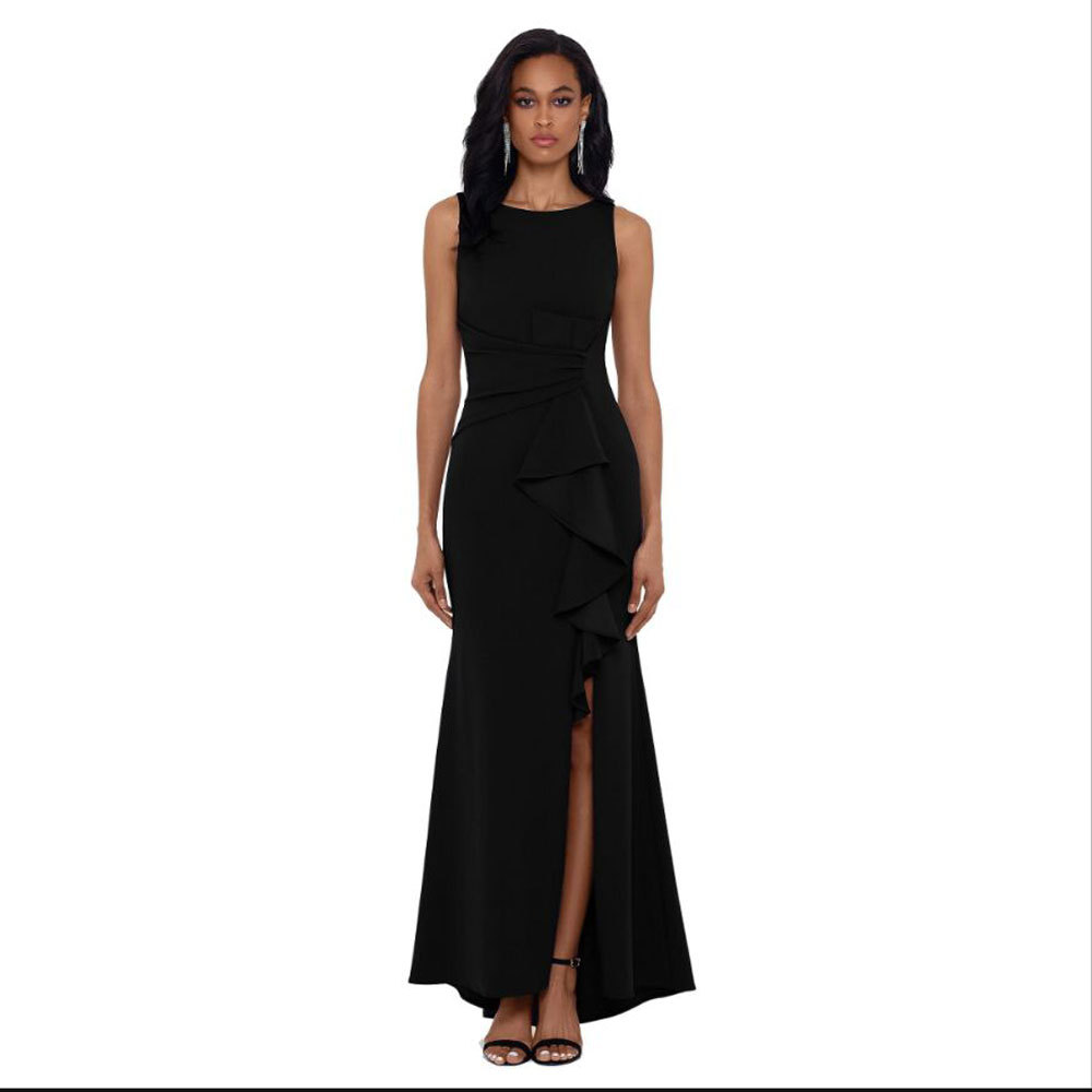 Comercio exterior Europa y América Amazon AliExpress Wish vestido de noche de mujer vestido delgado vestido largo sexy bifurcado image 5