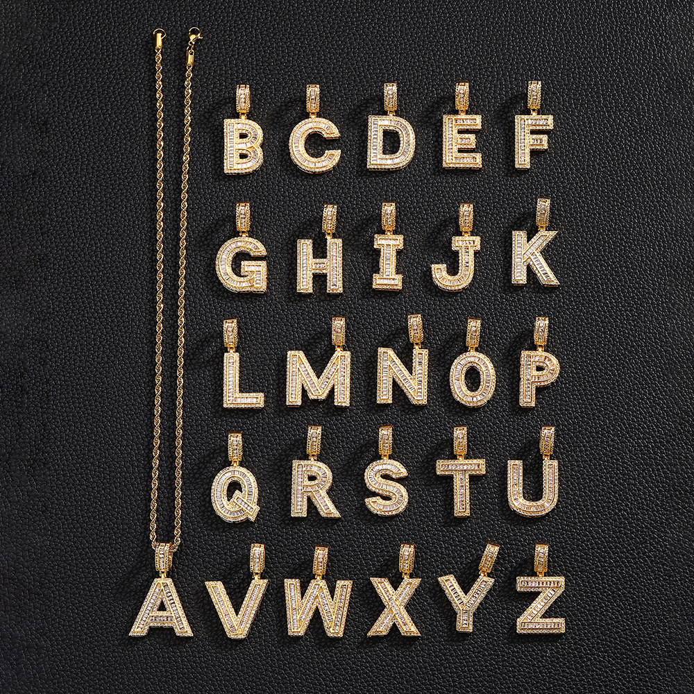 Hip-hop cross-border colgante de letras azúcar de cristal collar de zircon explosión ins joyería personalizada nicho diseño colgante para hombres y mujeres