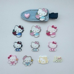 かわいい滴油いちごkt猫合金アクセサリーdiy手作り髪飾りヘアピン携帯ケース穴靴材料