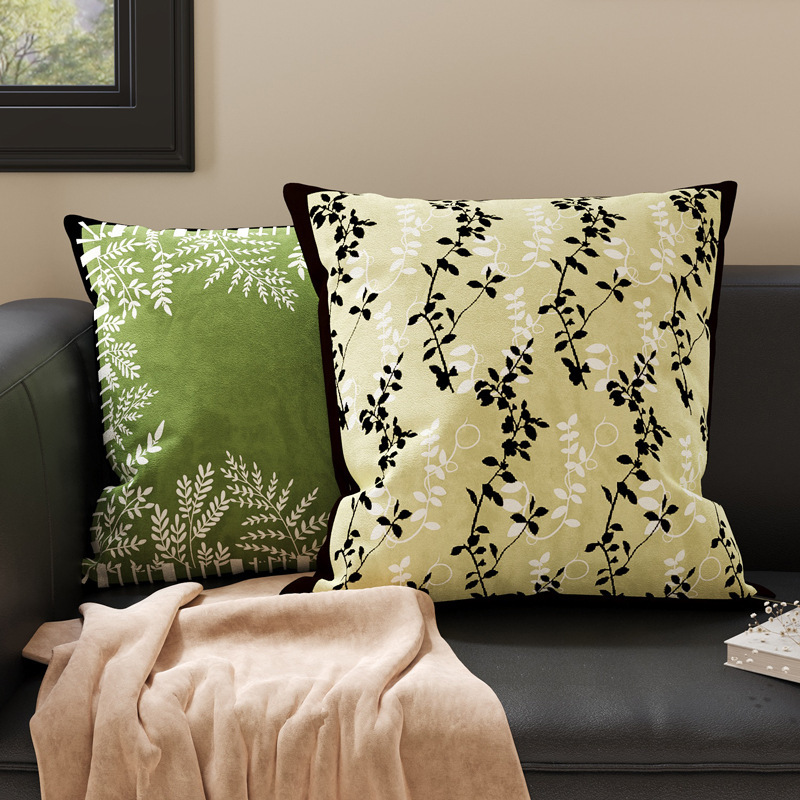 Vintage-Style Living Room Sofa Cushion Cover, Headboard Backrest Cushion, French-Style Bay Window Decorative Lumbar Pillow with Insert