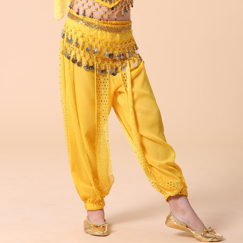 New children's highlight pants children's belly dance clothing children's Indian dance performance clothing dance practice clothing pants