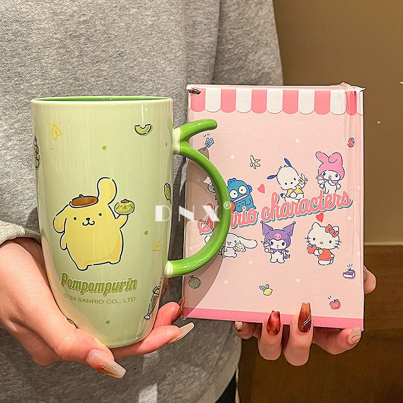 Большая керамическая кружка Sanrio для девочек, летняя питьевая чашка, милая пара кофе чашка парню подарок на день рождения