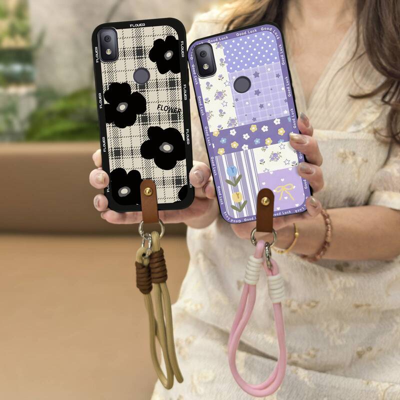 Suitable for Tcl Mobile Phone Case, Simple Two-Color Dust-Proof Texture, Fresh and Cooling Diagonal Cross, New Flower Female Model, Youthful