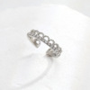 Fuchsia adjustable small design cute ring, light luxury style, on index finger