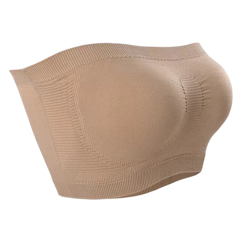 Sin anillo de acero desmontable cojín de pecho una línea de cinturón sin costuras envuelto en el pecho de Europa y los Estados Unidos de tamaño grande comercio exterior ropa interior de mujer al por mayor