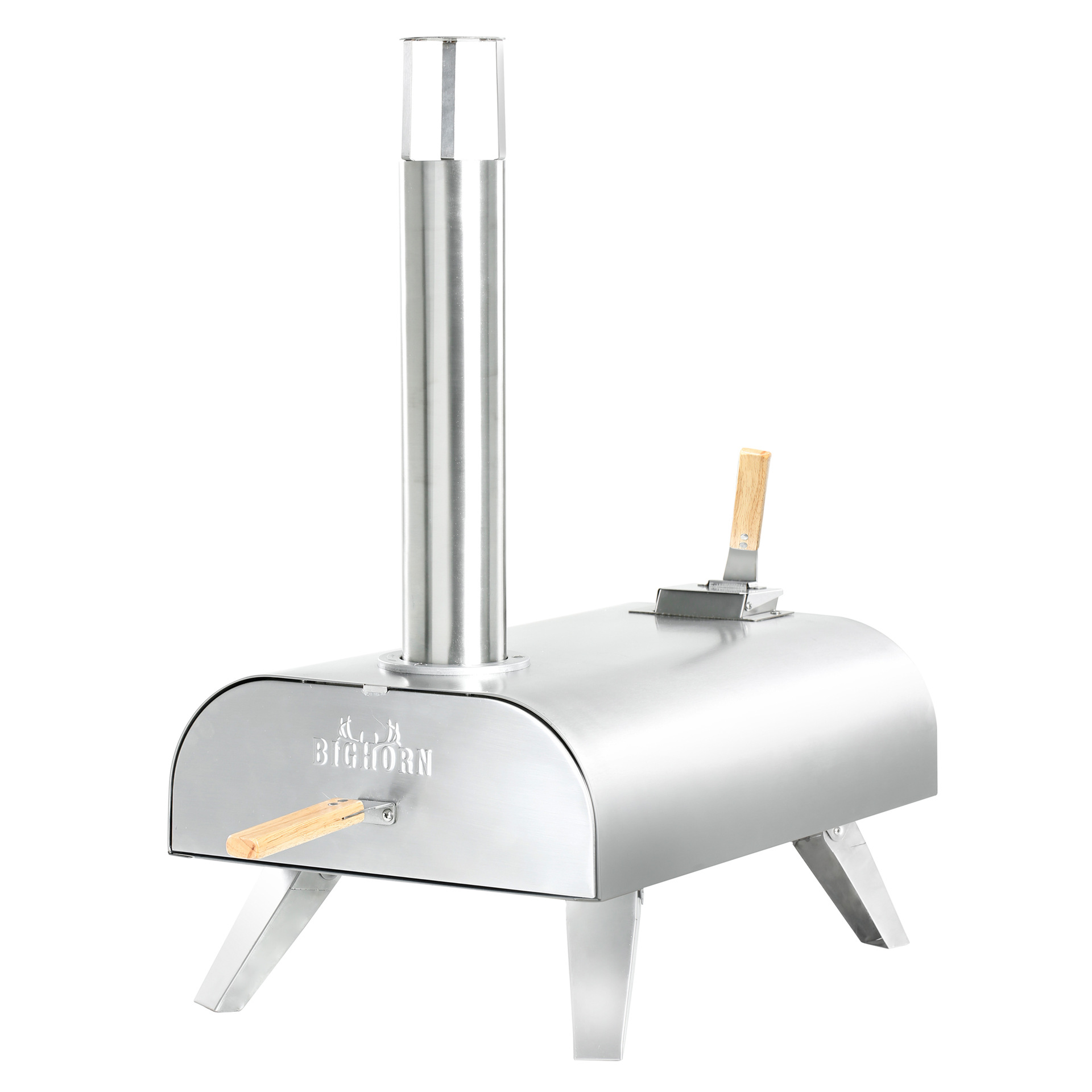 Four à Pizza Portable à Granulés De Bois Alimentaire En Acier Inoxydable Four à Pizza Portable Bighorn Avec Plaque Céramique De 12 Pouces Pieds Pliables 12 alternatetext