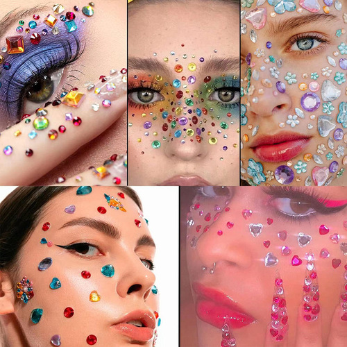 Amazon DIY children's eye diamond stickers face eyebrow diamond stickers acrylic masquerade diamond stickers