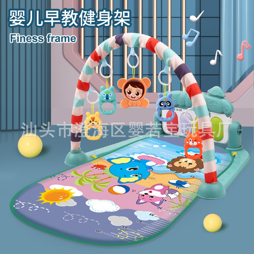 Baby Multifunctional Pedal Piano Music Fitness Trainer for 3-36 Month Babies, Music Crawling Fitness Stand Toy, Wholesale