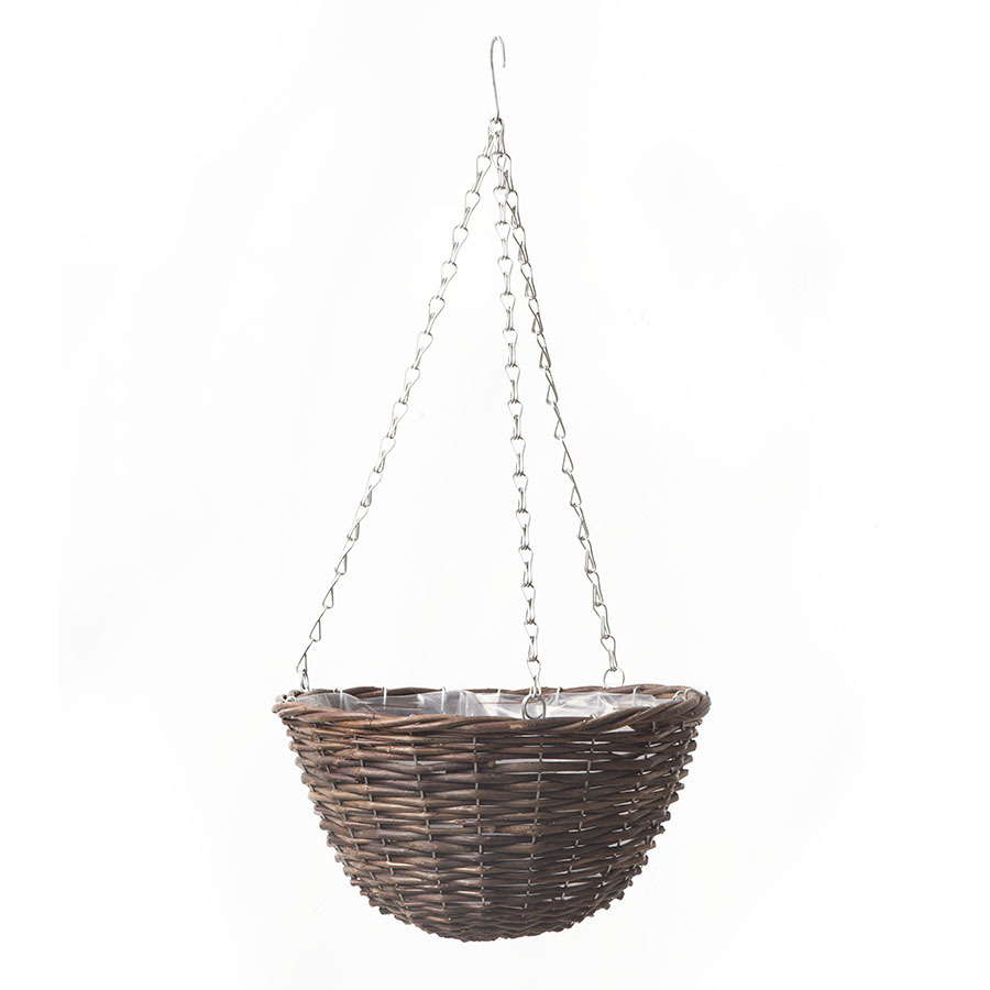 Cestas colgantes de estilo europeo de estilo pastoral tejido de sauce tejido a mano cestas colgantes de sauce rojo balcón jardín vivienda floral creativa