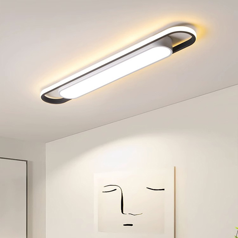 Simple moderno LED lámpara de techo tira forma lámpara sala de entrenamiento aula gimnasio coche belleza lámparas