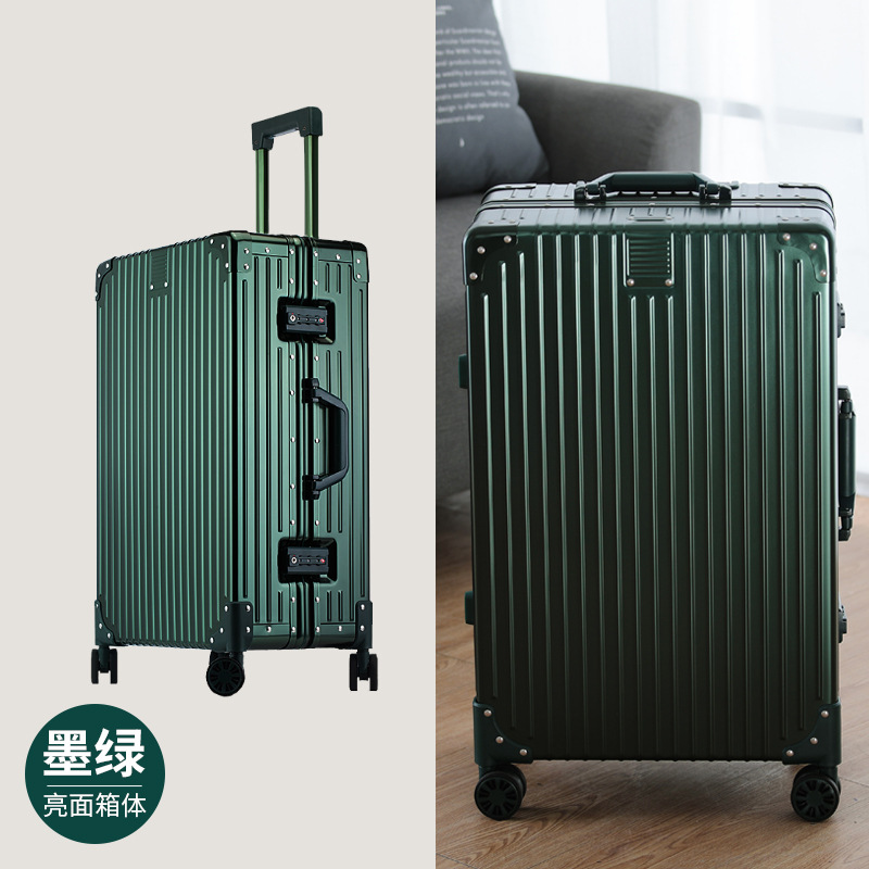 Maleta trolley de aleación de aluminio y magnesio, maleta de 24 pulgadas, maleta de negocios, maleta con contraseña de metal, maleta de embarque de 20 pulgadas