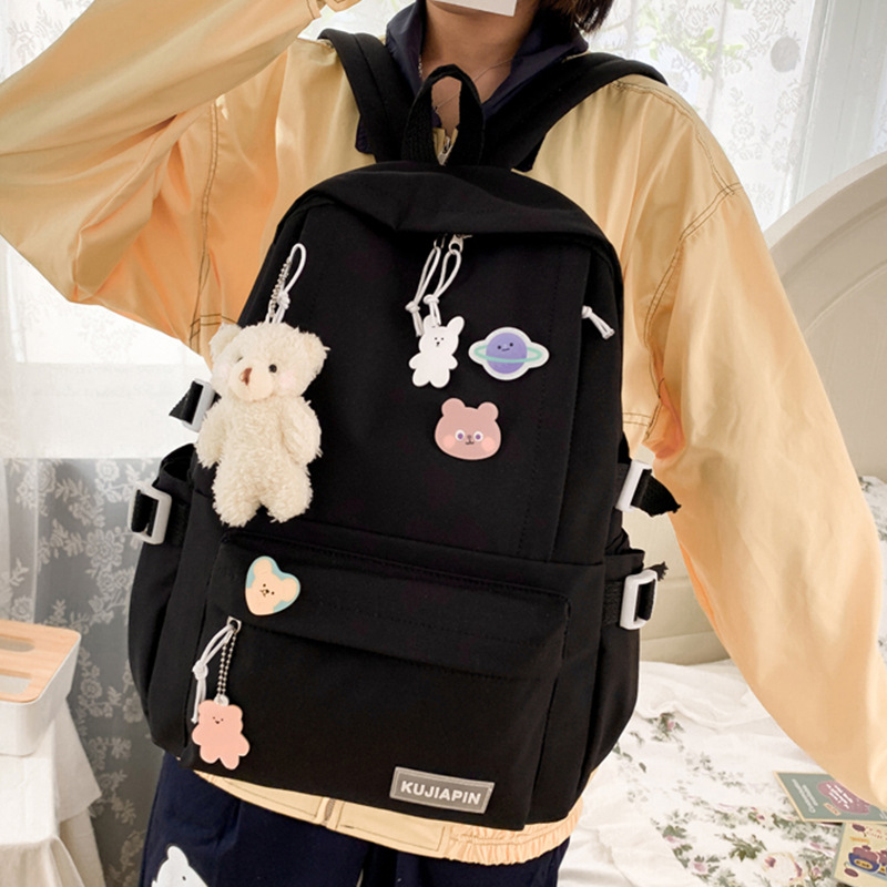 Nueva mochila escolar de gran capacidad para estudiantes de Harajuku, mochila de moda fresca, mochila de estilo de herramienta, mochila de hombro