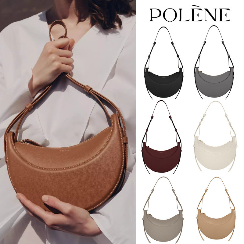 Polene Crescent Bag Polene Paris Niche Design Single Shoulder Crossbody Bag Genuine Leather Underarm Saddle Bag Light Luxury Polene Crescent Bag Polene Paris Niche Design Single Shoulder Crossbody Bag Genuine Leather Underarm Saddle Bag Light Luxury