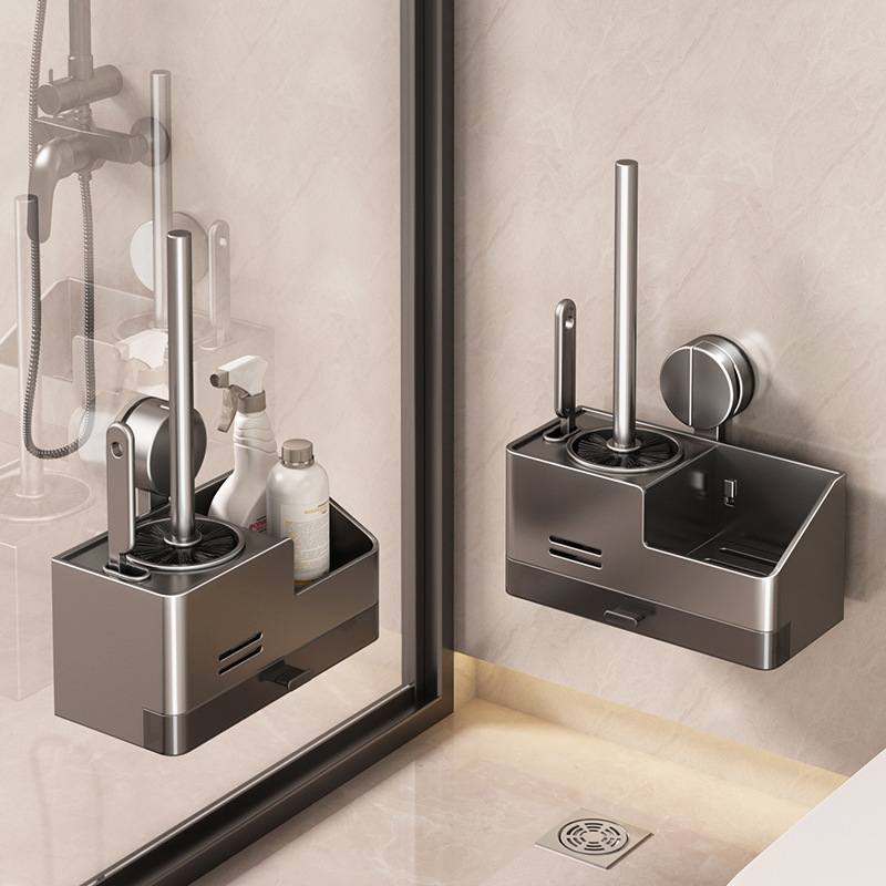 Suction Cup Toilet Brush Household No Dead Angle 2025 New Wall-mounted Toilet Special Brush Toilet Cleaning Artifact