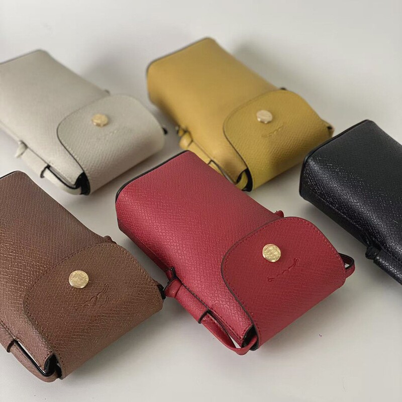 Longxiang's New Mobile Phone Bag, French Fries Bag, Fashionable Flip-Top Leather Bag, Shoulder Crossbody Bag, Women's Small Bag, Lightweight and Fashionable