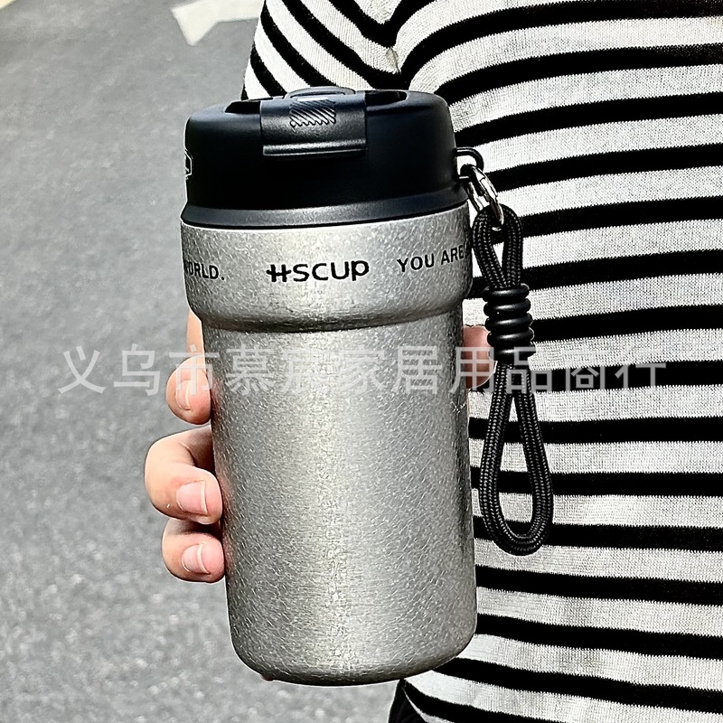 咖啡杯不锈钢保温杯女便携随行男生吸管外带双饮保冷水杯子户外|undefined
