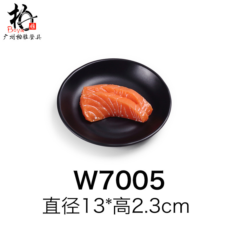 Platos de melamina, platos de carne de barbacoa, platos de filete negro, cubierta de porcelana, platos de sushi japoneses. image 13