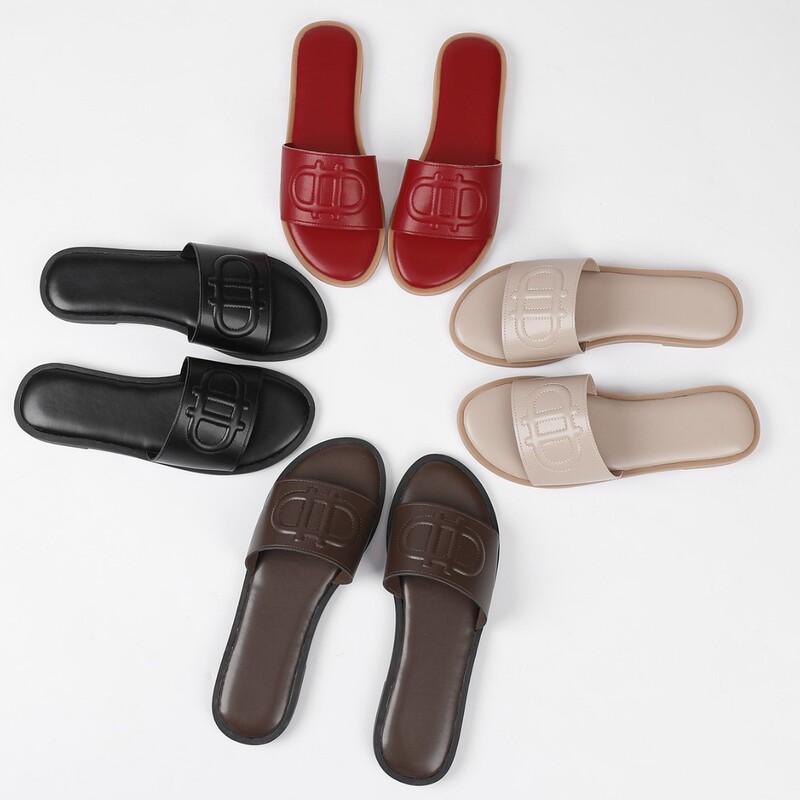 Cross-Border Exclusive Supply for Europe, America, and the Middle East: Light Luxury Round-Toe D-Letter High-Heeled Slippers with a High-End Feel, Suitable for Outdoor Wear, Summer Non-Slip Women's Shoes Cross-Border Exclusive Supply for Europe, America, and the Middle East: Light Luxury Round-Toe D-Letter High-Heeled Slippers with a High-End Feel, Suitable for Outdoor Wear, Summer Non-Slip Women's Shoes