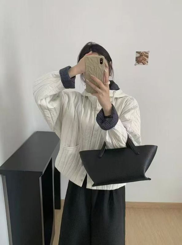 25秋冬薄棉外套宽松休闲韩版连帽格子拼接压棉上衣外套新款学院风|undefined