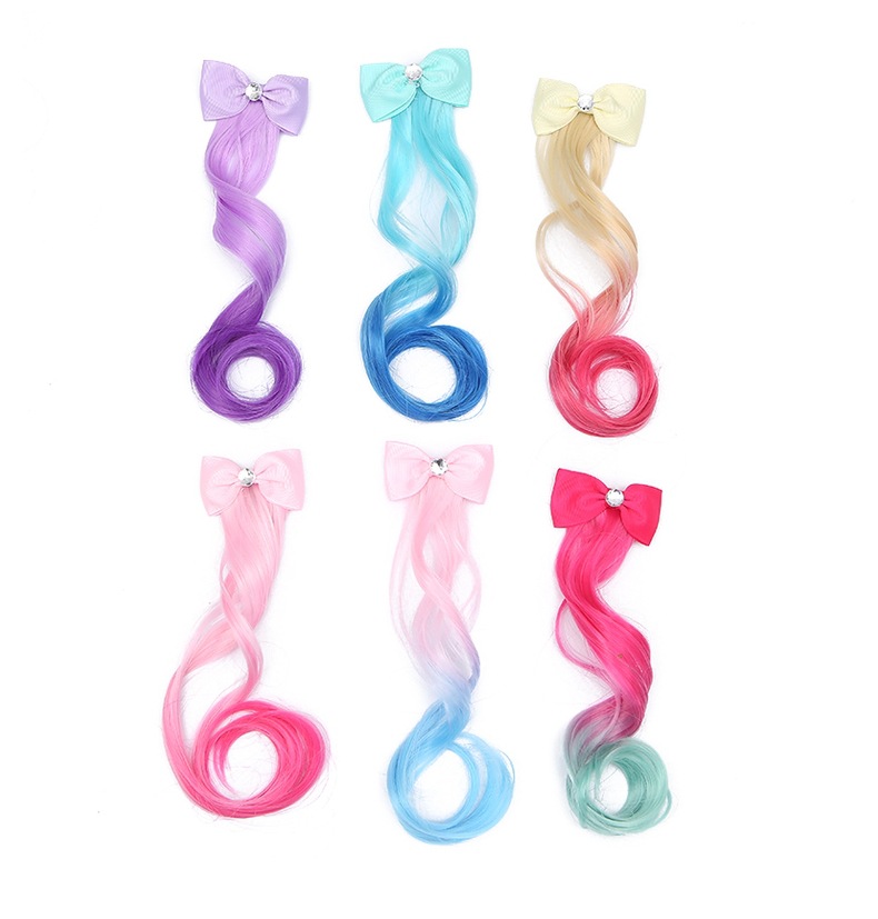 Princess Gradient Color Cloth Bowknot Hair Clip display picture 4