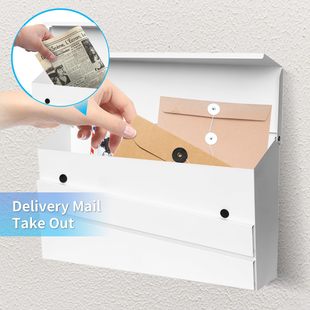 Cross-border Amazon External Padlock Mailbox Steel Galvanized Sheet Wall-mounted Report Box Door Receipt Mailbox Complaint Box