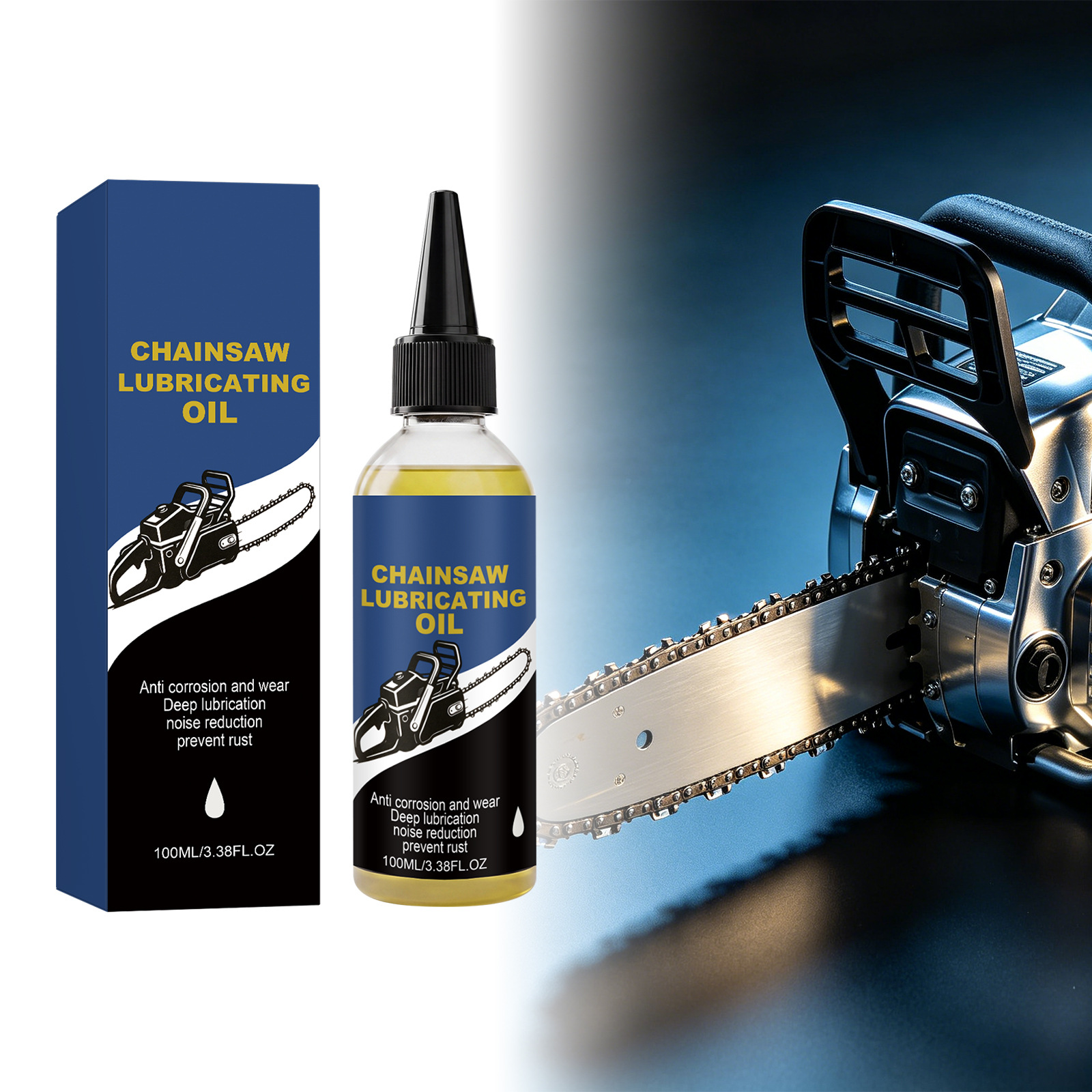 Chainsaw Oil for Daily Lubrication of Chainsaw Chains, Rust Removal, Reduction of Wear, Anti-Rust, Smooth and Convenient Maintenance Oil
