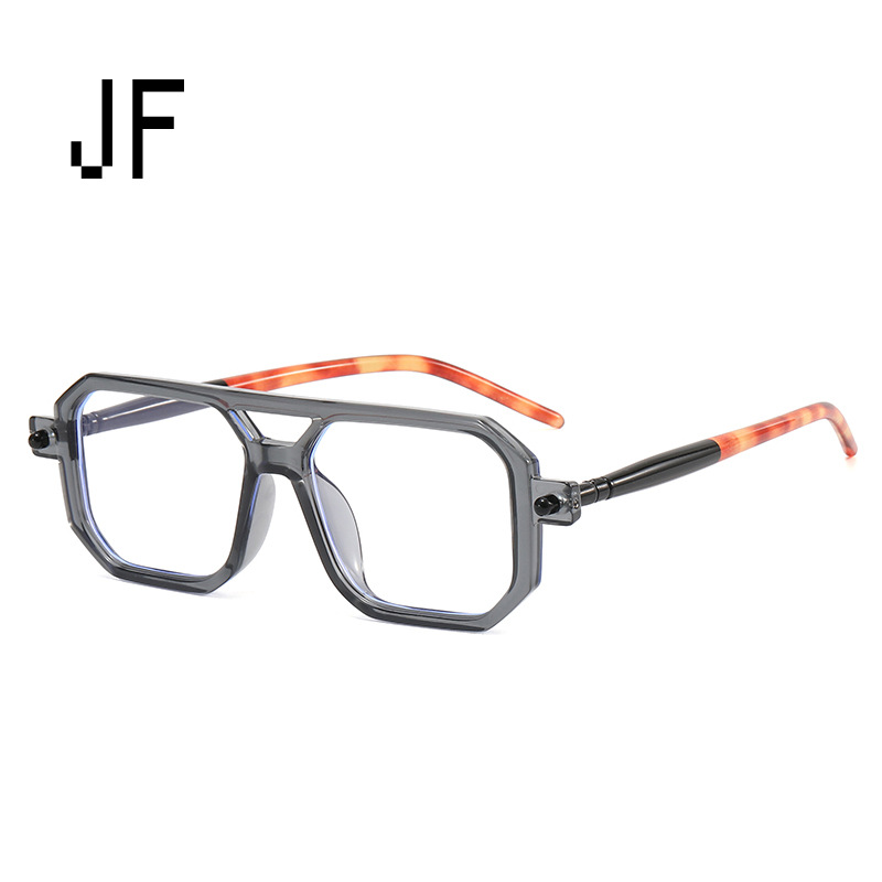 Retro Square Men's Sunglasses With Double Bridge Minimalist Style_voghion.com