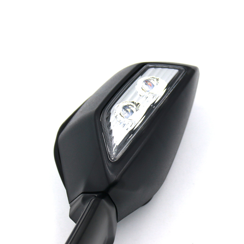 Motorcycle modified rearview mirror with light is suitable for Ninja ZX10R 2016-2020 sports car reflector