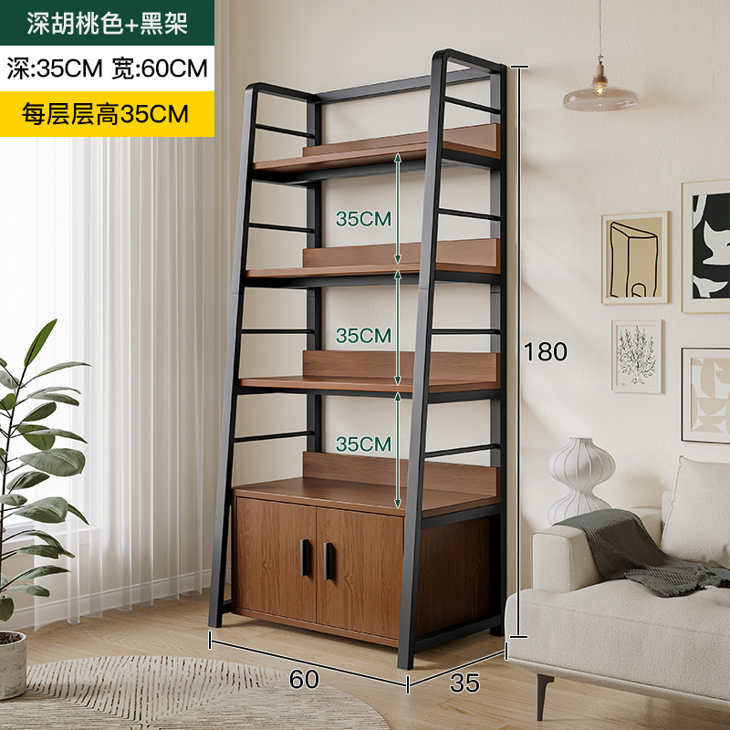 Estante estante de varias capas estante de exhibición de piso con puerta de gabinete estante de almacenamiento de exhibición de supermercado gabinete de almacenamiento integrado contra la pared