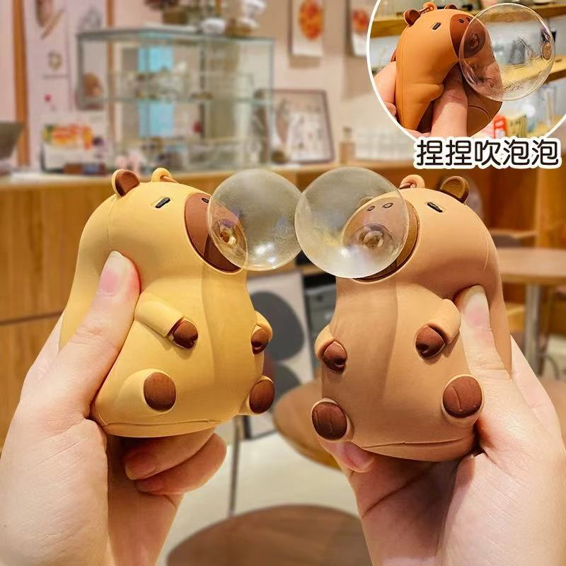 カピバラバブルピンチ減圧おもちゃルビーバブルペンダントキーホルダー女性用減圧アーティファクト|undefined