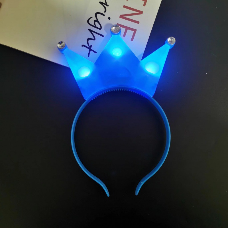 Concierto de palos fluorescentes estrella pentagonal brillante azul brillante aro de cabello flash stick props de la fiesta