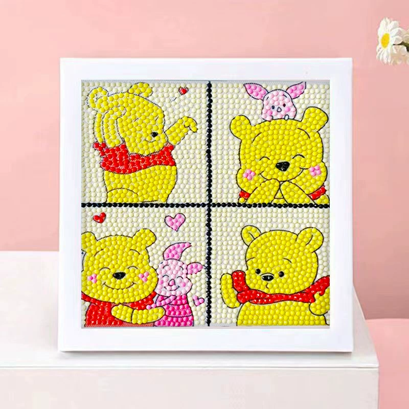 DIY-набор для алмазной мозаики 17×17 см, пластиковая рама, дизайн щенок, полный набор инструментов для кладки