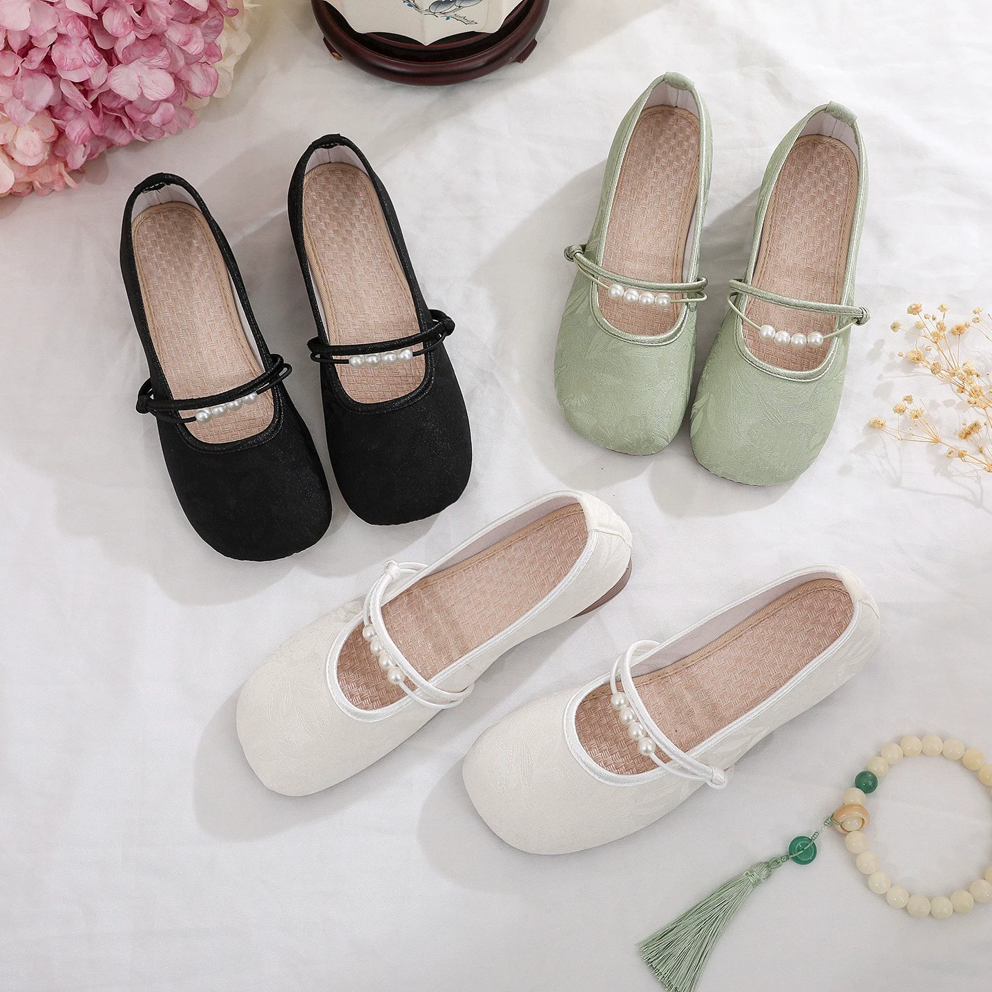 Цинь Чжу китайский стиль Мэри Чжэнь туфли