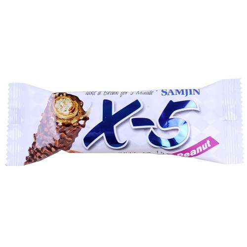 Korean imported snack X-5 peanut milk filled chocolate bar 36g piece cocoa butter