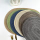 Cotton yarn Oval placemat Japanese Ramie insulation mat ins anti-scald pot Mat Hand-woven home creative decorative mat
