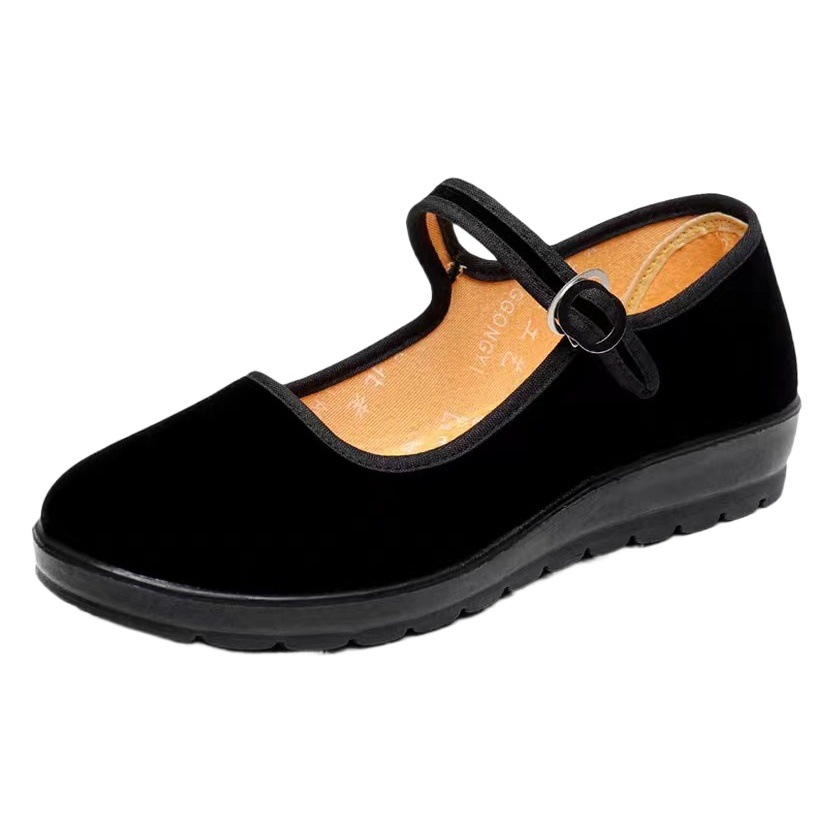 Carefully Selected Old Beijing Cloth Shoes for Women, New Velvet Mom Shoes, Spring Non-Slip Soft-Soled Dance Shoes, Hotel Work Shoes