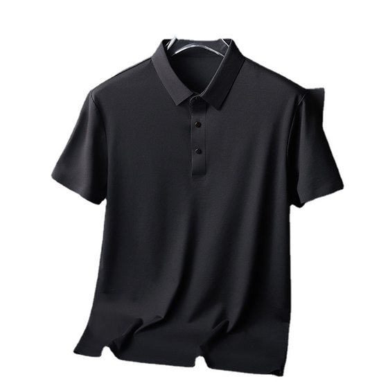 Quick-Drying Ice Silk Short-Sleeved T-Shirt Printing logo Summer Work Clothes Embroidered Men's and Women's Half-Sleeved Polo Shirt Work Clothes