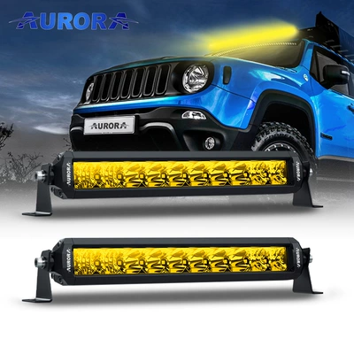 Cross-Border Popular Car Led Strip Light Waterproof Ultra-Bright Truck Off-Road Vehicle Single-Row Three-Color Amber Light Roof Light (Roof Light)