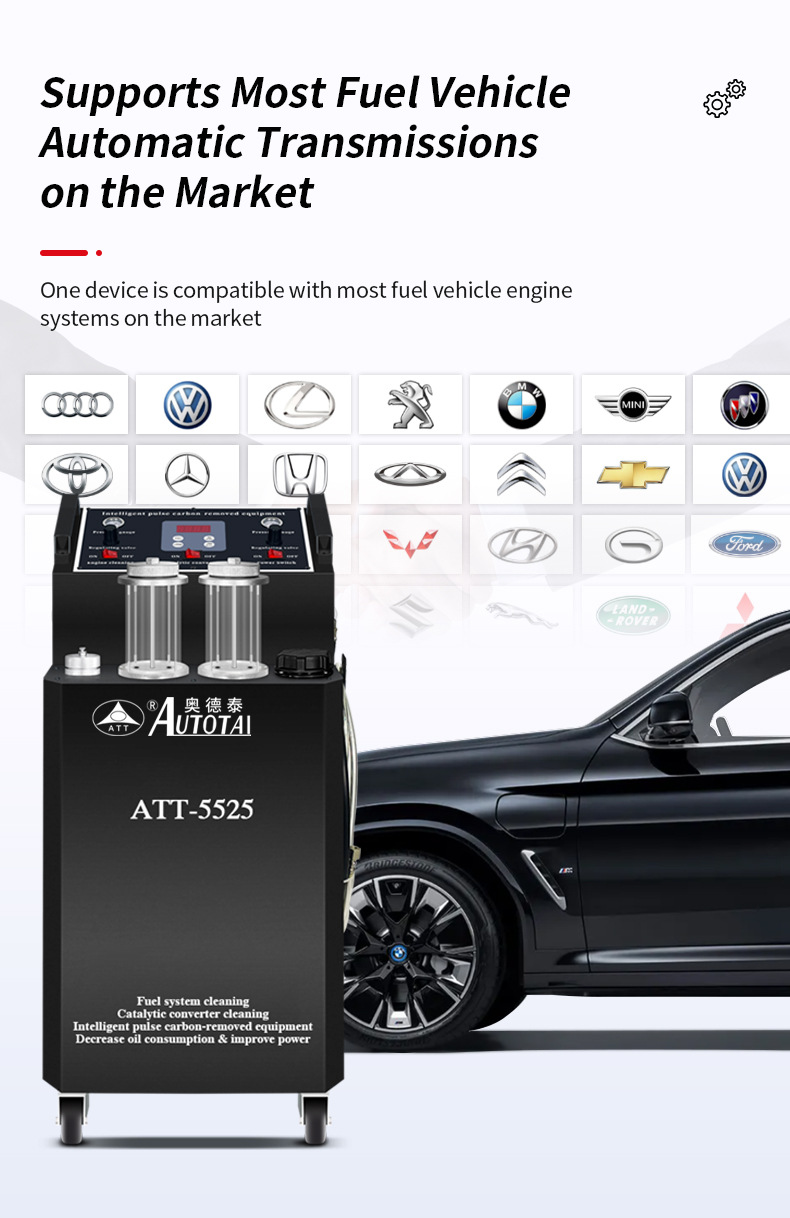 Car Fuel System Carbon Deposit Three-in-One Cleaning Machine for Catalytic Converter, Engine Maintenance Tool Without Disassembly