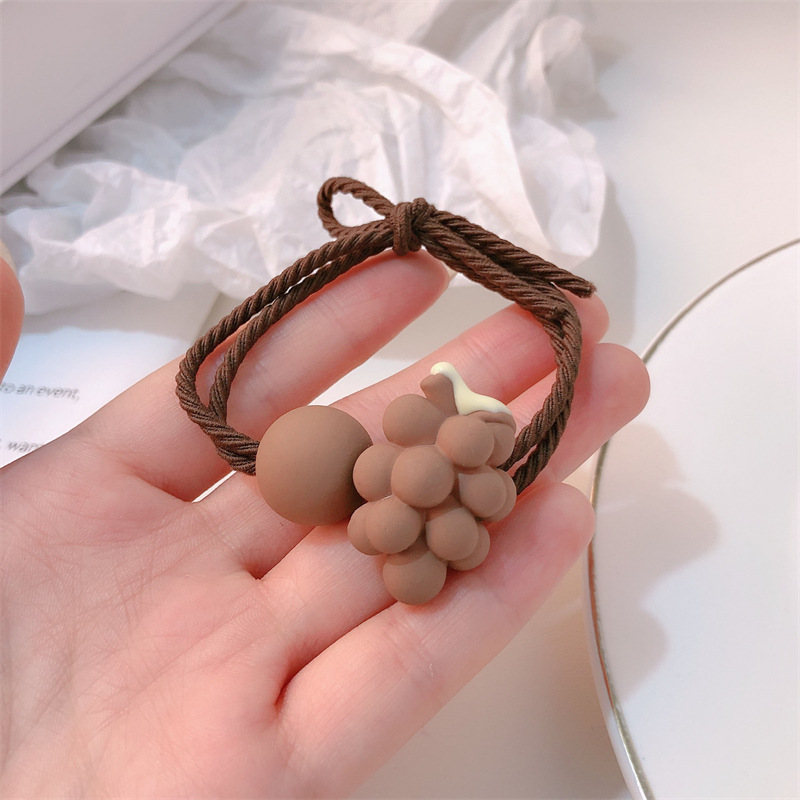 Ins frutas de fresa cuerda de cabeza mujer adorable cabello de correa de goma anillo de cabello de alta elasticidad cuerda de cabello duradera tocado