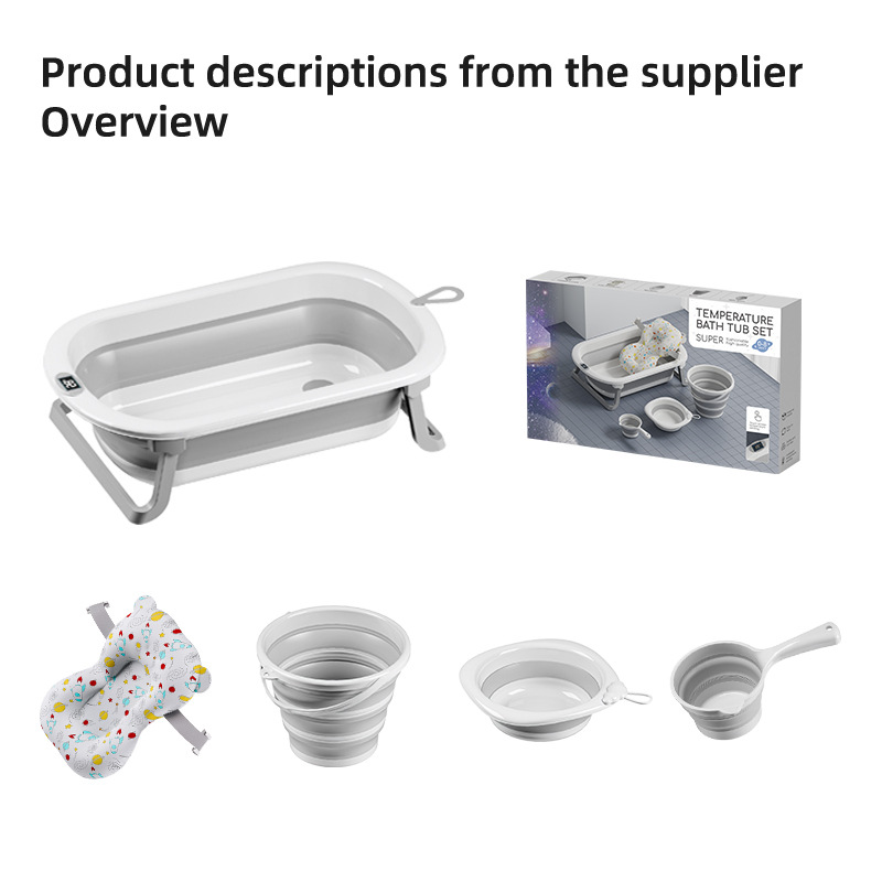 Set de bañera para bebés bañera para bebés bañera para bebés sentarse y acostarse bañera grande plegable para el hogar productos infantiles recién nacidos