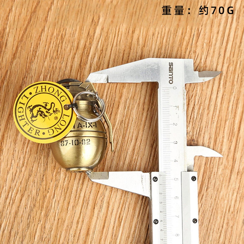 Zhonglong creativo inflable directo encendedor a prueba de viento llama roja adornos personales tabaco de metal al aire libre al por mayor