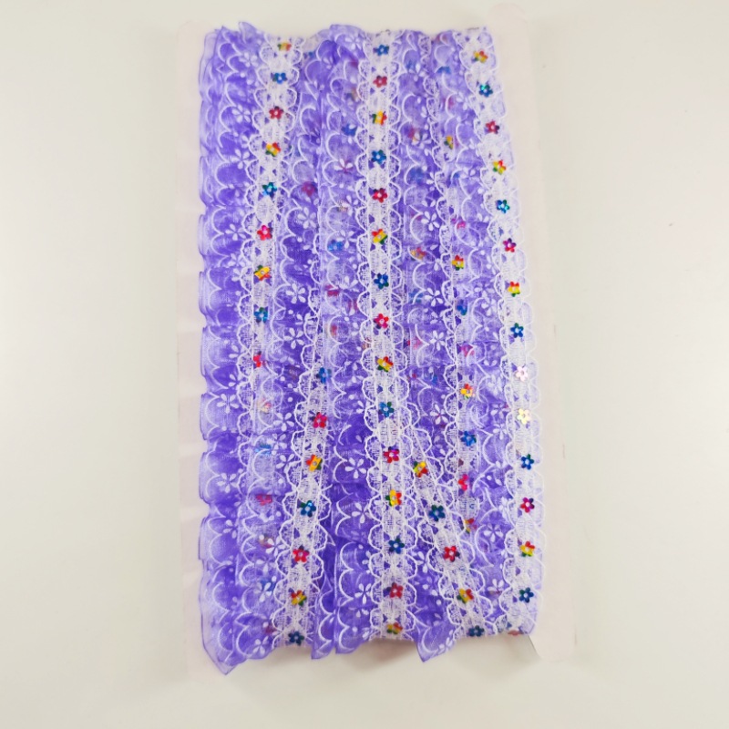 Sequinilla de color doble encaje acessorios DIY acessorios para el hogar blando gorra vestido acessorios Lolita