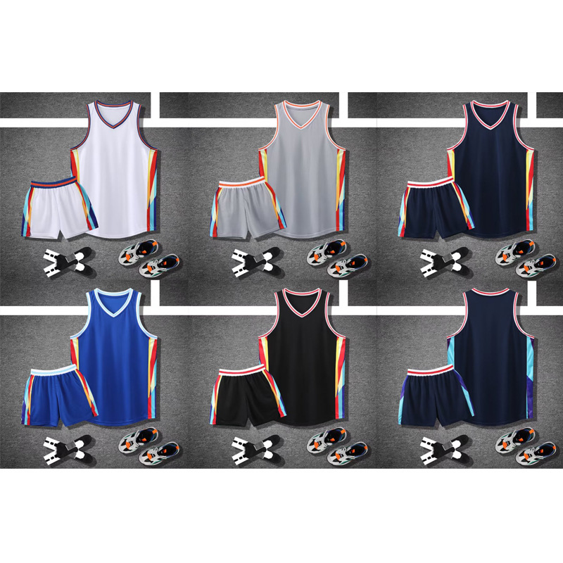 Basketball Suit Male Student Training Competition Team Uniform Personality Set z White Jersey Breathable Printing Number Female Young
