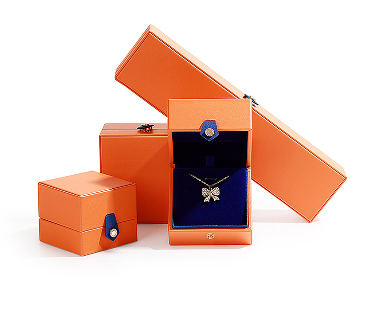 Solid Color Pattern Classic Style Style Classic Style Solid Color Pu Leather Wholesale Jewelry Boxes