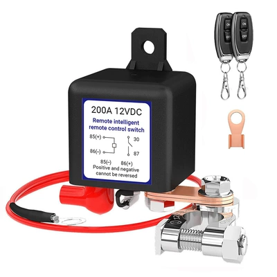 Power supply, ignition system accessories Switch for RVs, Trucks, and - 12v-200a-relay-switch-blue-frame-sticker