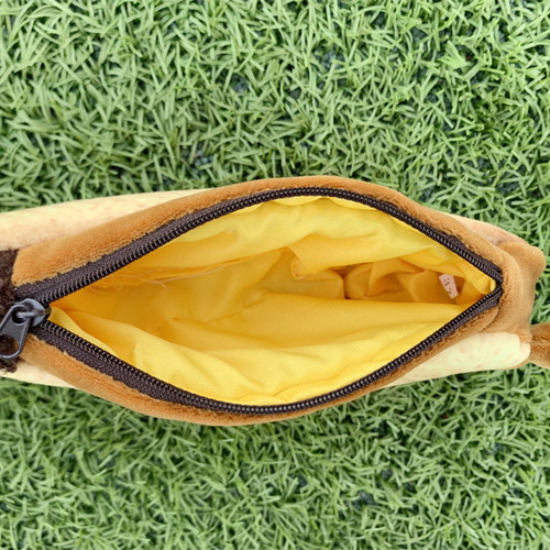 Cat style emotional bread cartoon pencil bag, simple and cute toast, personality, funny and creative student gift stationery bag