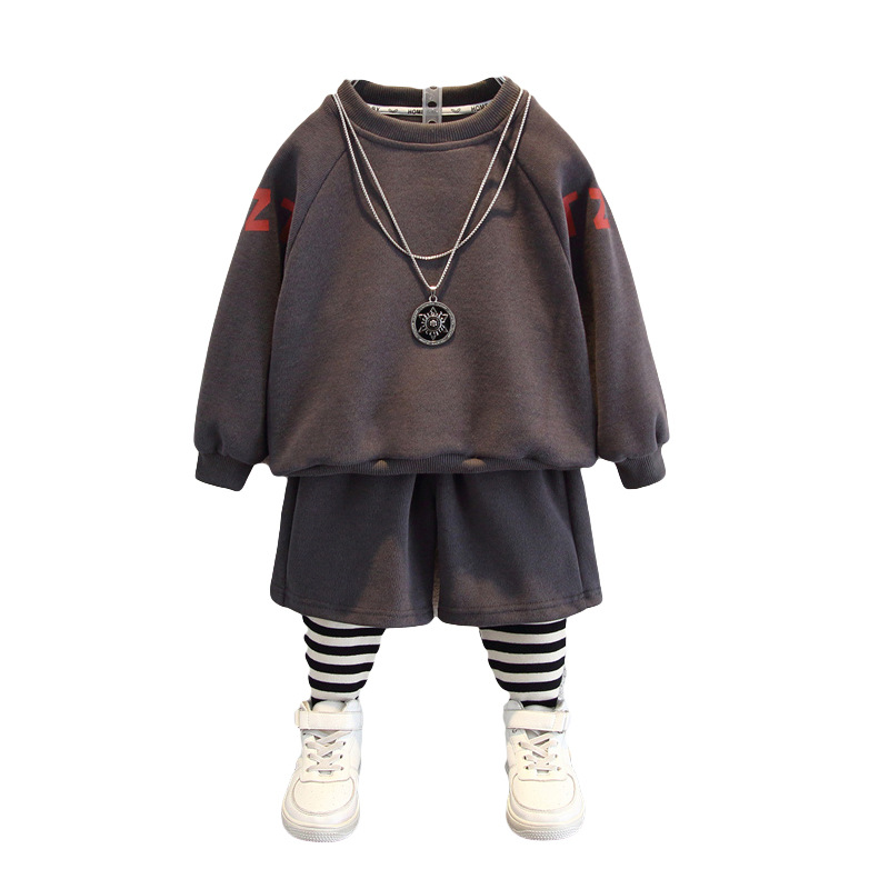 Ragazzi Stripe 2024 Primavera e Autunno Nuovo Bello Esplosivo Street Due Pezzi Set per Abbigliamento per Bambini_voghion.com
